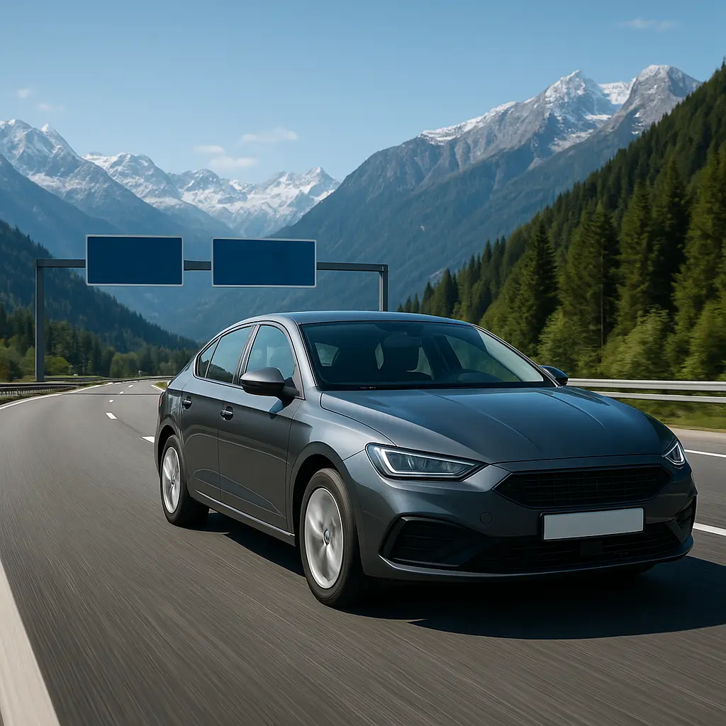 Autobahn in den Alpen